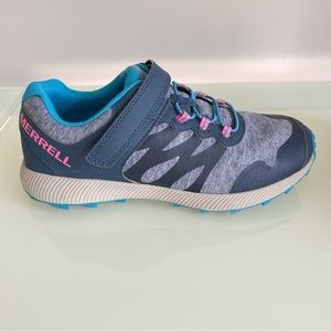 Merrell Kids Girl Nova II Sneaker Blue and Pink 5W